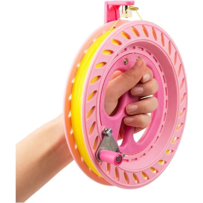 Touch The Sky – Roue De Cerf-volant Avec Ligne De 120 M, Diamètre 16 Cm, Dispositif De Verrouillage, En PET Et Nylon, Parfaite Pour Débutants Et Enfants