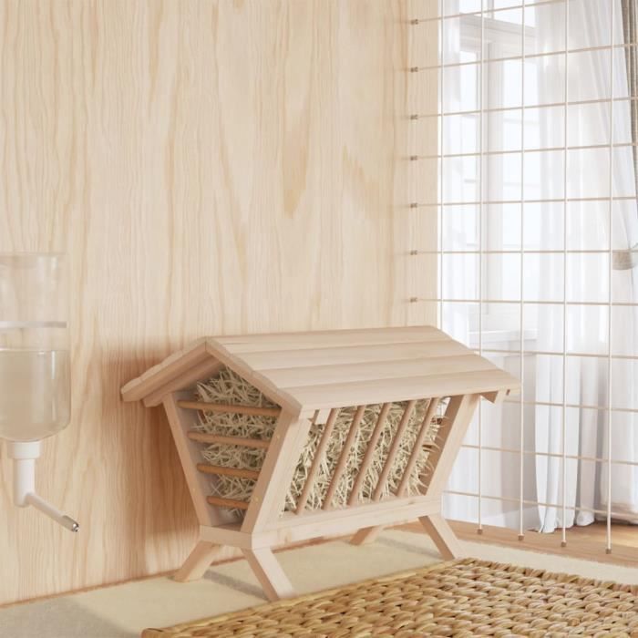Meilleurs prix pour Mangeoire à foin pour lapins 44x33x33 cm bois massif de sapin - EAN 7803471660741