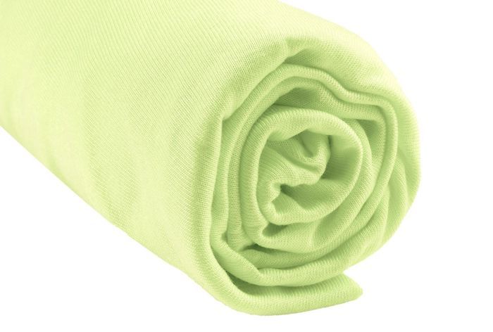 Drap housse - Bambou - 160x200 cm - Vert anis - 60% viscose - Élastiqué