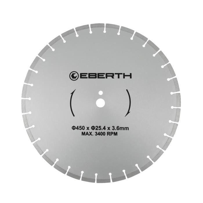 EBERTH TC3-D450 Disque à tronçonner en diamant (diamètre 450 mm