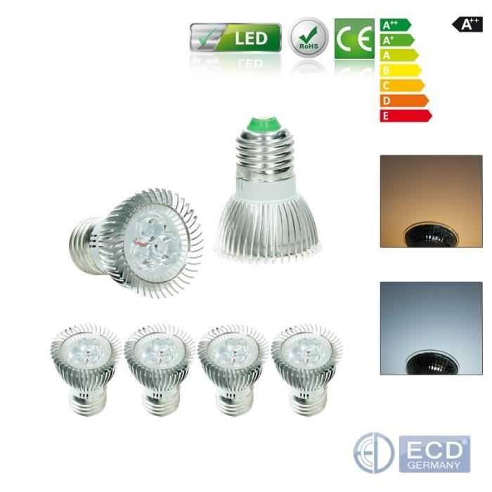 Lot 4 Ampoules LED E27 3W RGB 16 Couleurs + Télécommande – 249 Lumens – Éclairage Ambiance Maison, Fêtes, Décoration
