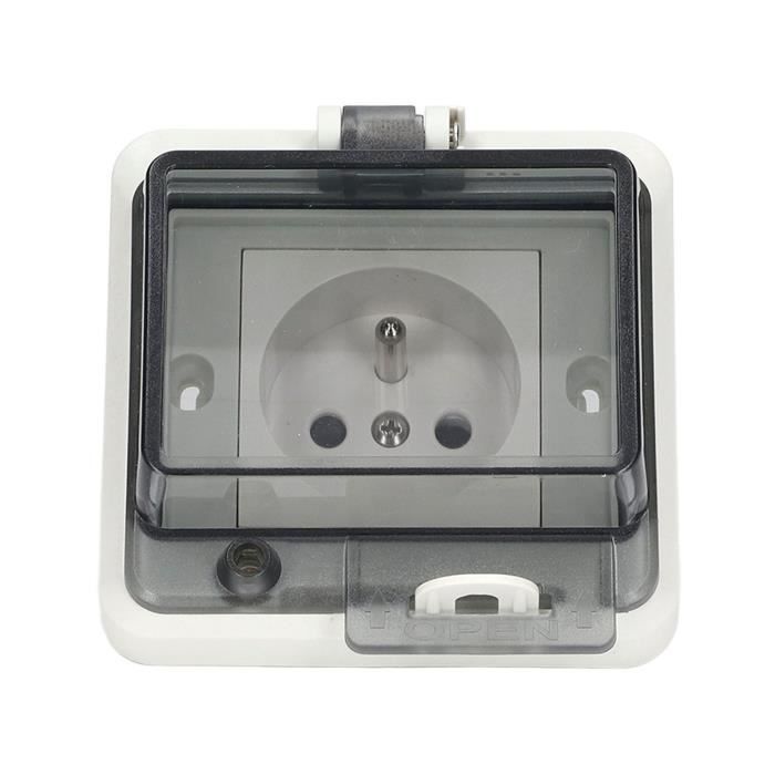 Douille à Encastrer Varilight Premium - Commutée, Sans Vis, Blanc, 1 Module 13A (XDQ4WS)