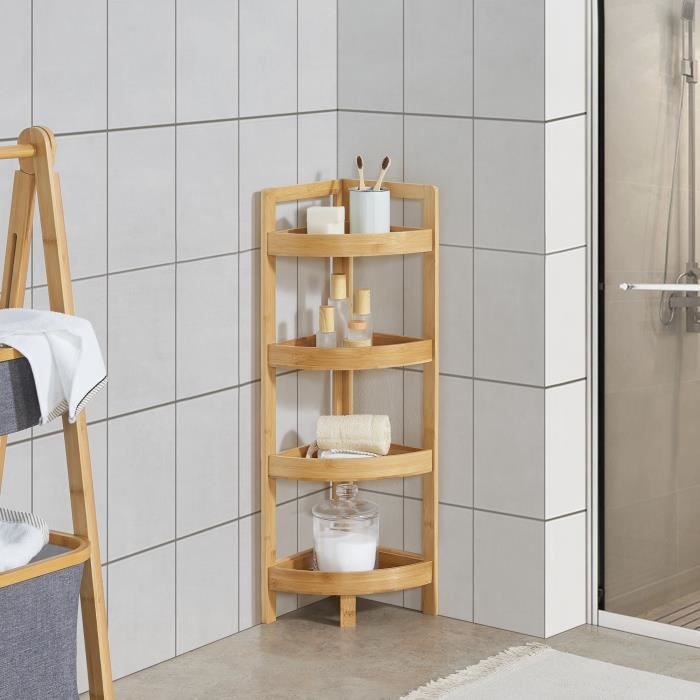 Étagère dangle Lestijärvi 4 niveaux pour salle de bain 80 x 23 x 23 cm