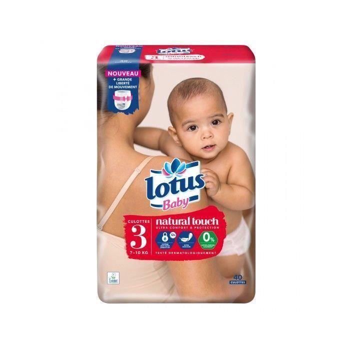 Couches ESSITY Lotus Baby Touch - Taille 3 - 40 culottes - Cdiscount  Puériculture & Eveil bébé
