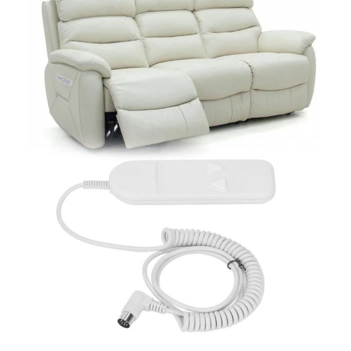 Télécommande Universelle Pour Fauteuil élévateur - 2 Boutons, Connexion 5 Broches Ronde - Compatible Okin, Dewert, Limoss, Kaidi
