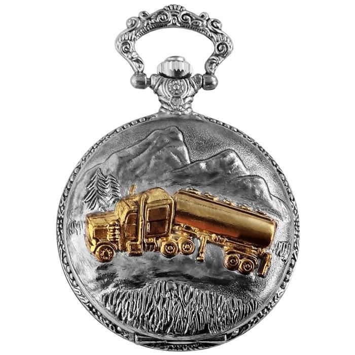 Silverora Montre Boutons De Manchette Homme - Ronde Analogique Quartz Avec Chiffres Romains, Élégance Pour Mariage Et Affaires