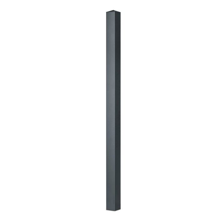 Poteau aluminium pour portail et portillon à sceller universel chapeau inclus H2.36 m Gris