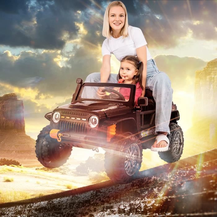 Voiture Electrique Enfants 12V Pour Enfants Quad Electrique Enfants Avec Fonctions Usb Mp3 Tf Phares Led Rouge
