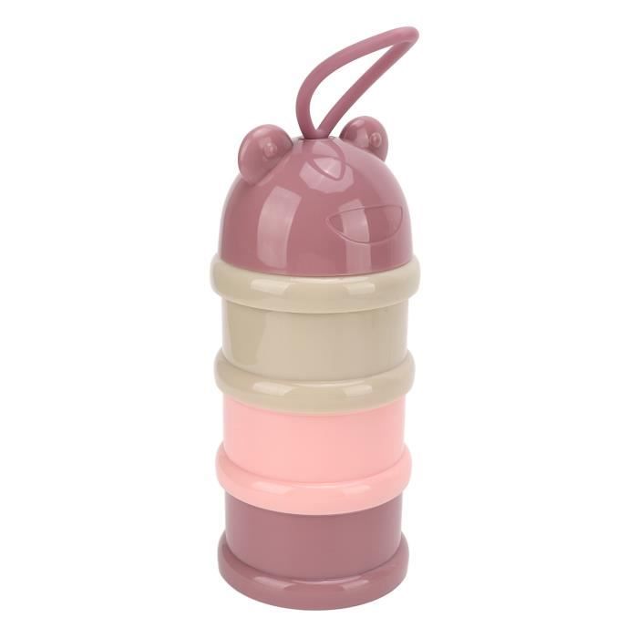 Boîte De Lait En Poudre Portable Faderr - Double étanchéité, Cuillère Intégrée - Format L (430g) - Jaune