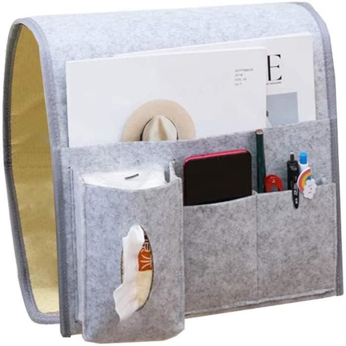 Sac De Rangement Suspendu Lit - Poches Multiples, Coton/Lin, Crochet | Organisateur Murale Chevet, Cuisine