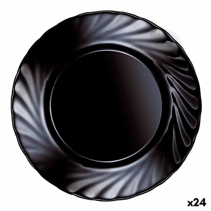 Lot De 6 Assiettes à Dessert Luminarc – Décor Linéaire, Verre Multicouleur, Très Bel état