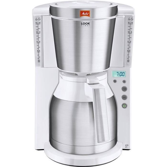 Cafetière - MELITTA - Look IV Therm Timer 1011-15 - Programmable - AromaSelector - Verseuse isotherm