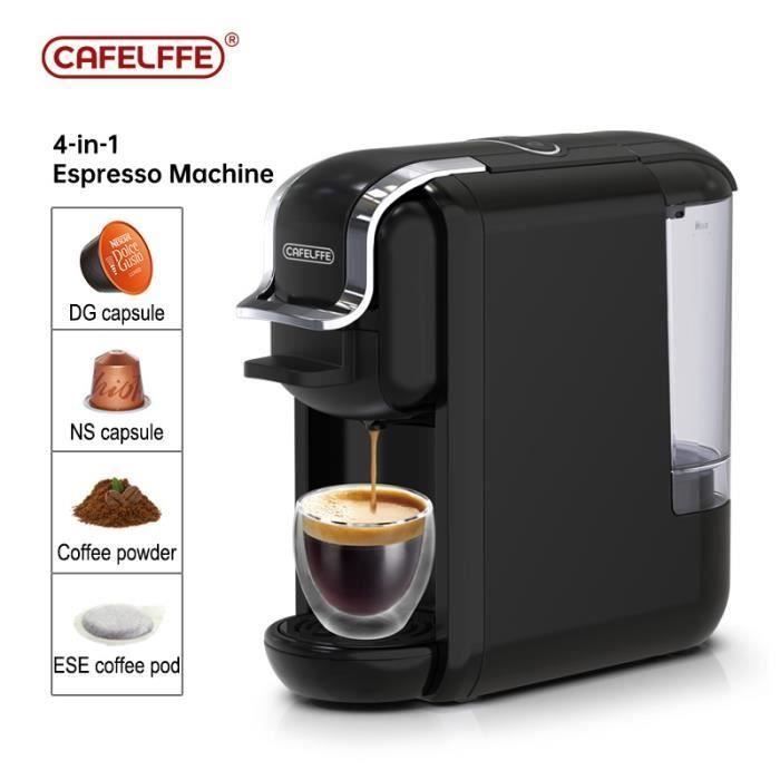 CAFETIERE4 en 1 Multifonctionnel Machine à Café à Capsulespour Nespresso Original/Dolce Gusto/Café en Poudre/ESE Pod(44mm)