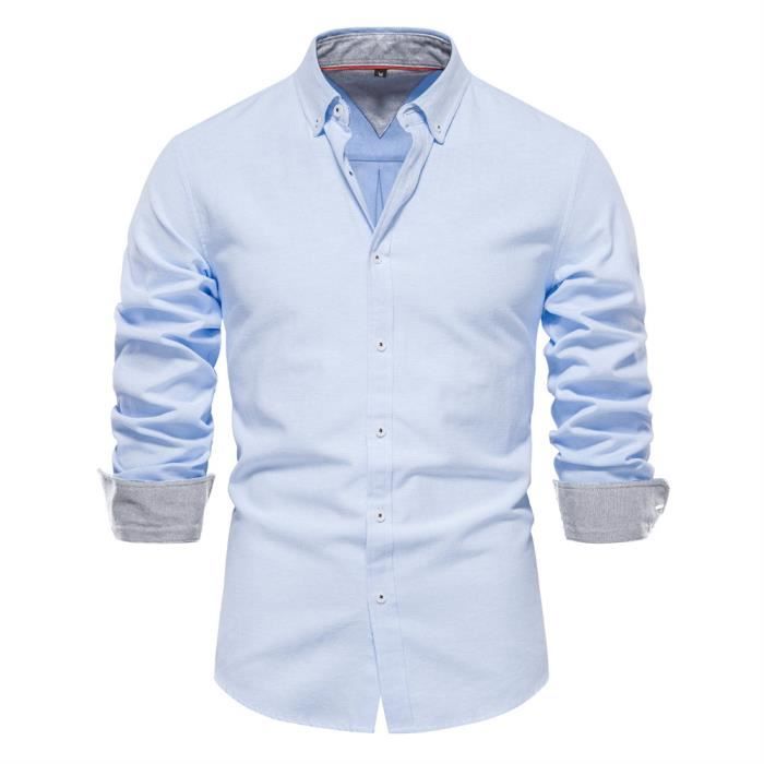 Chemise Homme DRESSMANN Bleu XXL • Déclics éthiques