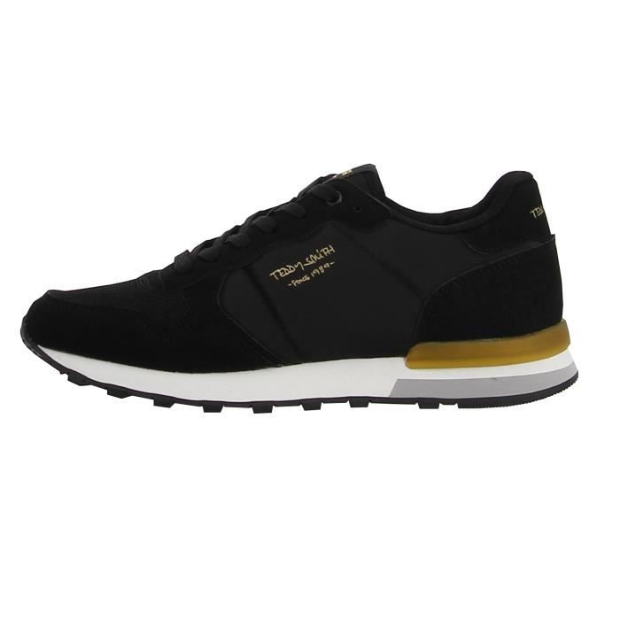 chaussures running mode - teddy smith - noir - lacets - homme