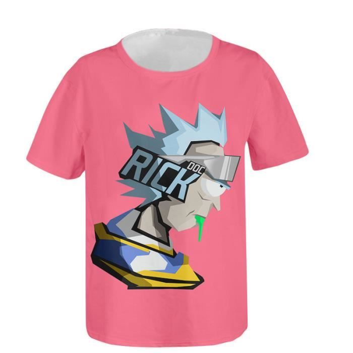 t shirt rick et morty rose