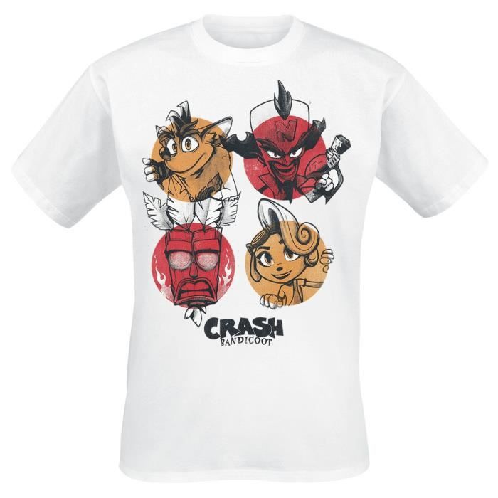 T-SHIRT Crash Bandicoot Crash Homme T-Shirt Manches courte