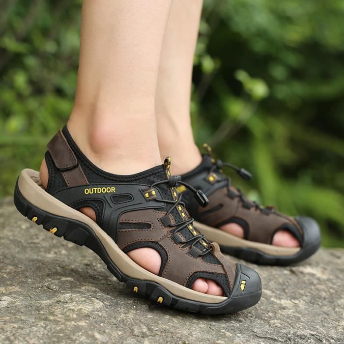 Confort Hommes Outdoor Décontracté Marche Plage Chaussures été sandales plates pantoufles