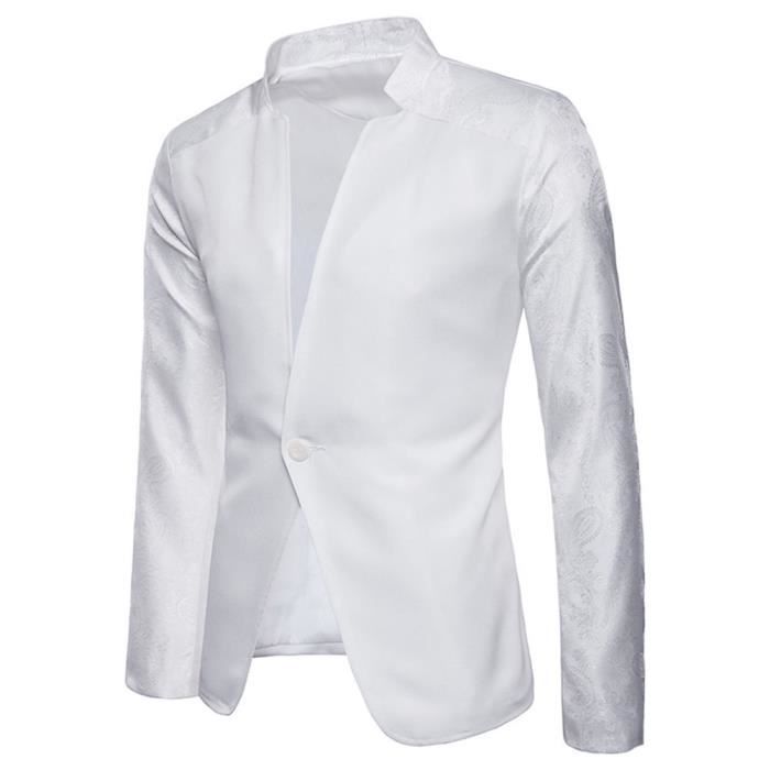 Blazer Homme Slim Fit - Veste élégante Un Bouton - Manteau Casual