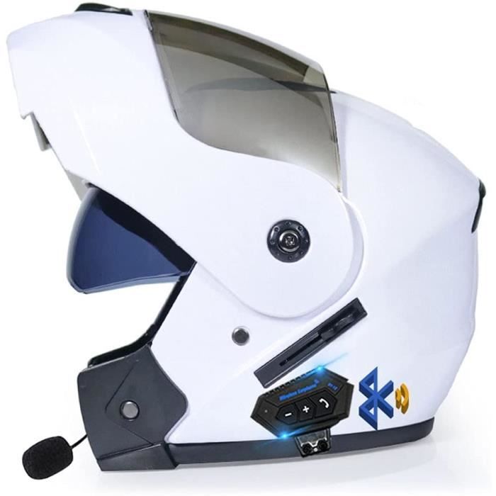RUMOCOVO® Casque de Moto Modulable Bluetooth Intégré, Casque Moto
