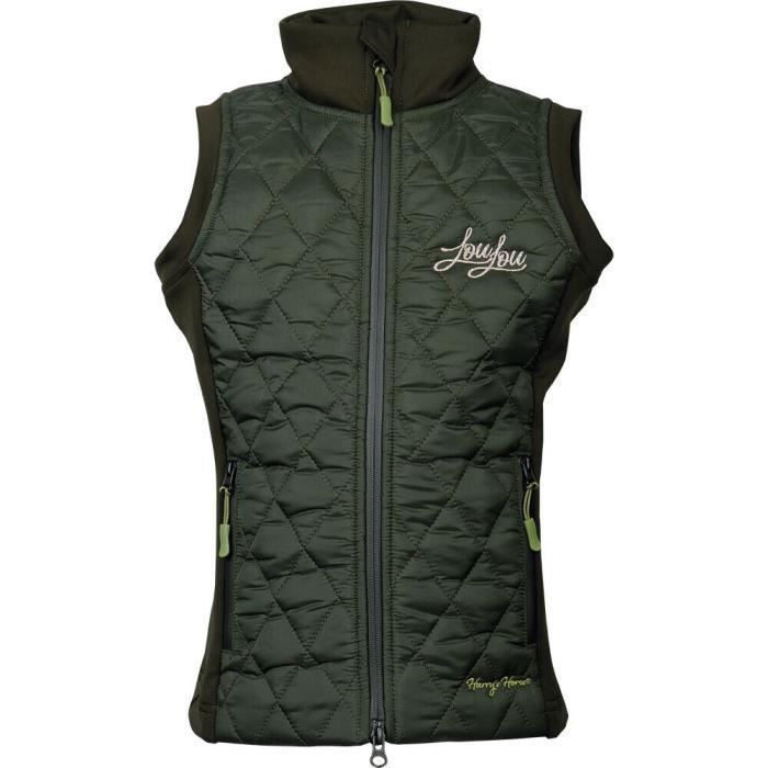 Gilet D'équitation Vintage Harry's Horse - Taille XS/S - Bleu Matelassé - Femme