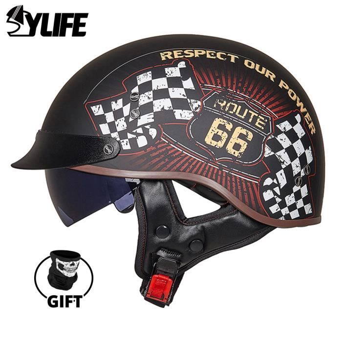 Casque De Moto ABS De Style Harley Vintage Avec Double Lentille Pour Une Protection Maximale Du 52,2 € | DHgate