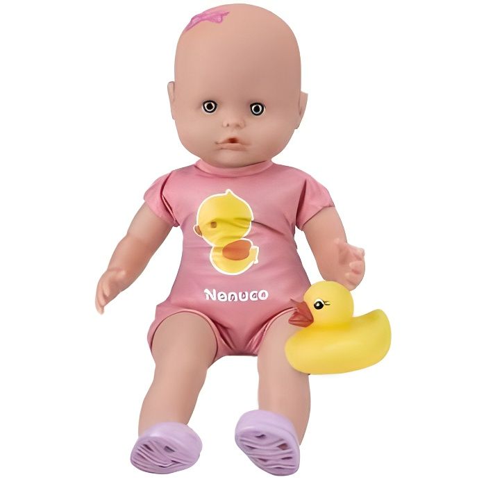 Mon Premier Poupon Bebe Bain Nenuco 30 Cm Rose Canard De Bain Cdiscount Jeux Jouets