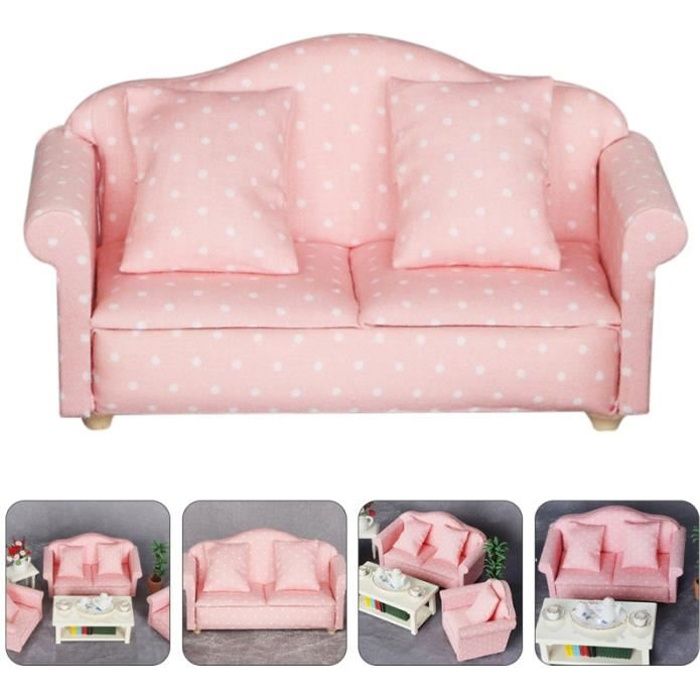 SOFA MINIATURURE 1PC Modèle d'accessoires de meubles de de avec oreiller fauteuil bebe - canape bebe meubles bebe