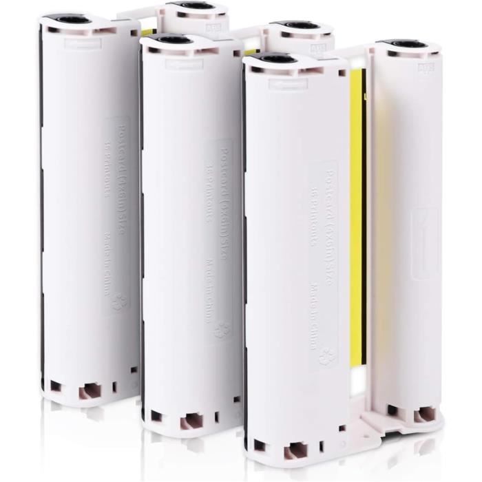 Carta Fotografica Canon Selphy 108 Pezzi + 3 Cartucce - Compatibile Con CP810, CP910, CP1000, CP1200, CP1300, CP1500