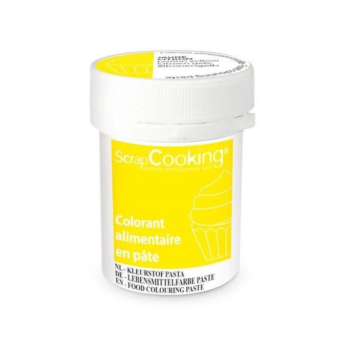 Colorant alimentaire en pâte 20 g - Jaune citron - Cdiscount Au