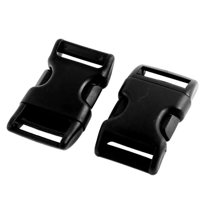 Boucle à Libération Rapide – Plastique Noir – Pour Sangle De 5,1 Cm – Sac à Dos, Bagages, équipement – 7,1 X 5,8 Cm