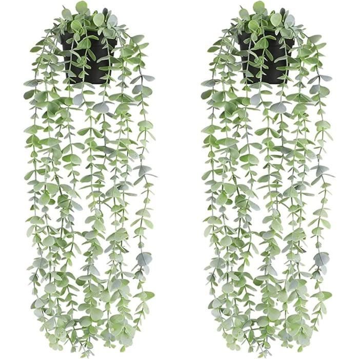 Lot De 5 Plantes Artificielles Tombantes (lierre Bambou) - 82 Cm, Résistantes UV | Décoration Intérieure/extérieure, Mur Végétal, Balcon - 11