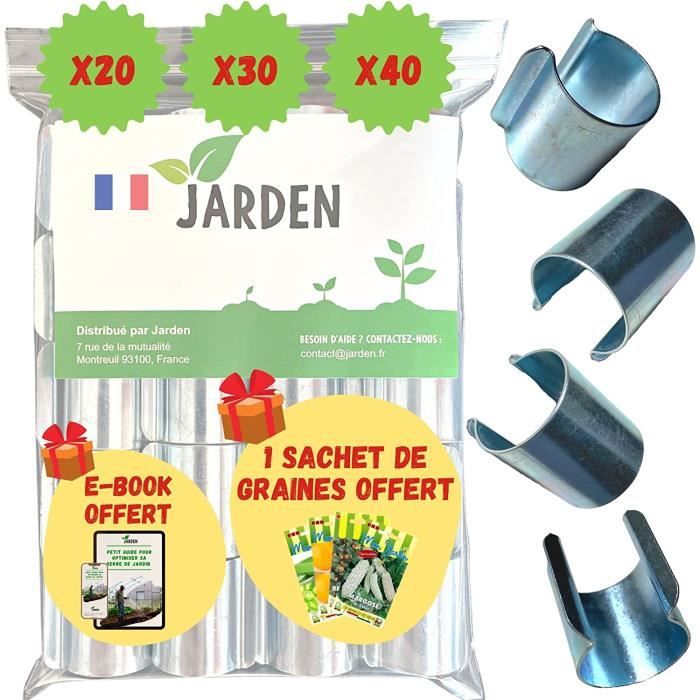 Bache Jardin Lot De 20 Clips Pour Bu00e2che Serre 25mm X 30mm - Haute Qualitu00e9 Ancrage Au Sol
