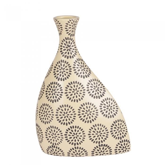 Vase Évasé Durban Clair 36 cm NEURE Blanc Cdiscount Maison