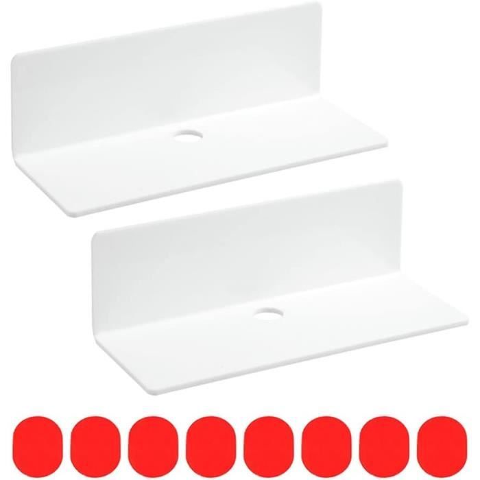 Étagères Murales Acrylique Transparentes - 2 Tailles - Support Murale Pour Salle De Bain Et Cuisine