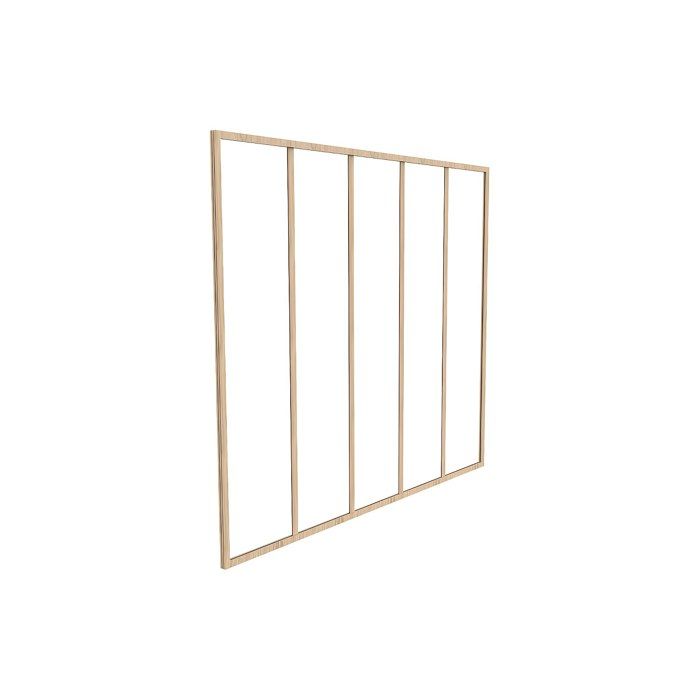 Verrière atelier en aluminium thermolaqué naturel clair 150 x 130 cm (L x H) – BAYVIEW