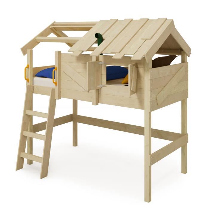 lit enfant wickey - crazy cove - lit maison en bois 90x200 cm