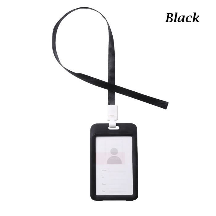 Porte-Badge Plastique Solide Carte d'identité Couverture Manchon Bureau