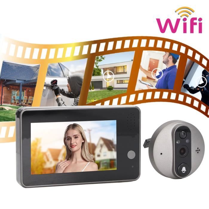 Fdit visionneuse de porte numérique 4.3in 1080P HD Judas Sonnette