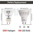 (Lot de 10 Blanc Naturel) LOHAS 6W GU10 Ampoule LED, 4000K Blanc Naturel, 50W Ampoule Halogène Équivalent, 500lm, 120°Larges Fa A230-1