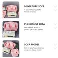 SOFA MINIATURURE 1PC Modèle d'accessoires de meubles de de avec oreiller fauteuil bebe - canape bebe meubles bebe-1
