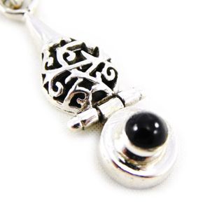 Pendentif En Argent 925/1000 Avec Onyx Noir - Poinçonné - Neuf Avec étiquettes - Bijou Homme/femme