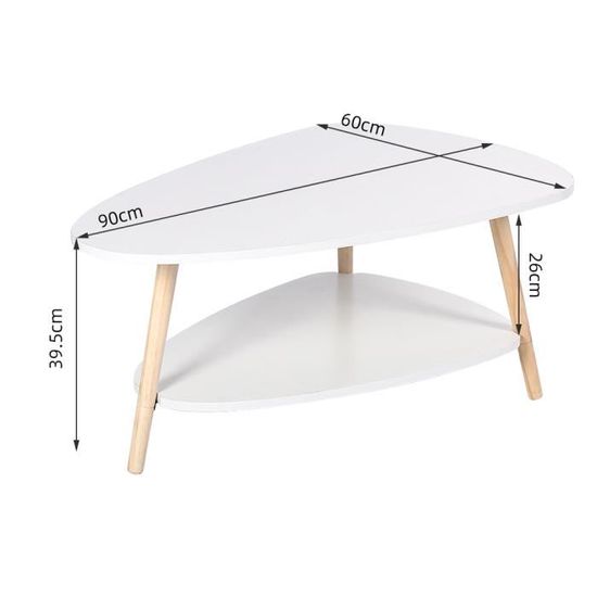Trois tables basses ovales simples et irrégulières -Table de Salon