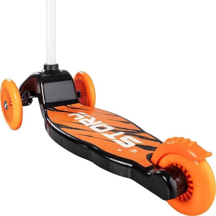 JDBUG Trottinette 8 Pro Adulte – Noir/Orange – Ultra-Légère Et Solide Dès 8 Ans