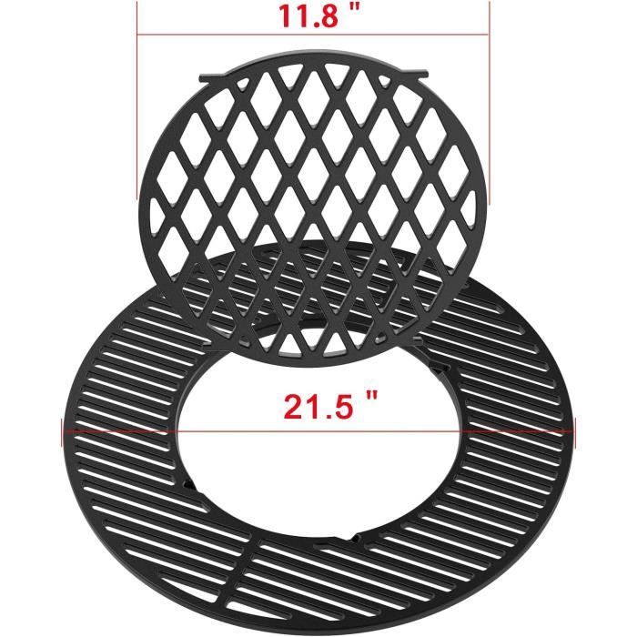 WELL GRILL Wok En Fonte Premium Pour Barbecue Weber Gourmet & Enders - Compatible GBS 7524 - Poêle Wok Anti-Adhésive