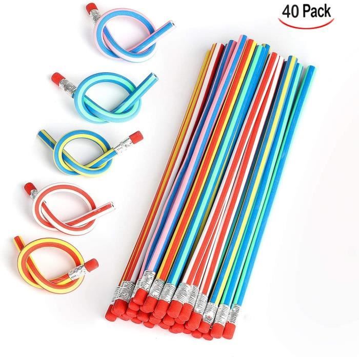 Fzyisw Lot de 14 crayons de papeterie avec gomme, règle et taille-crayon, petit cadeau pour anniversaire d'enfant ou de cheval