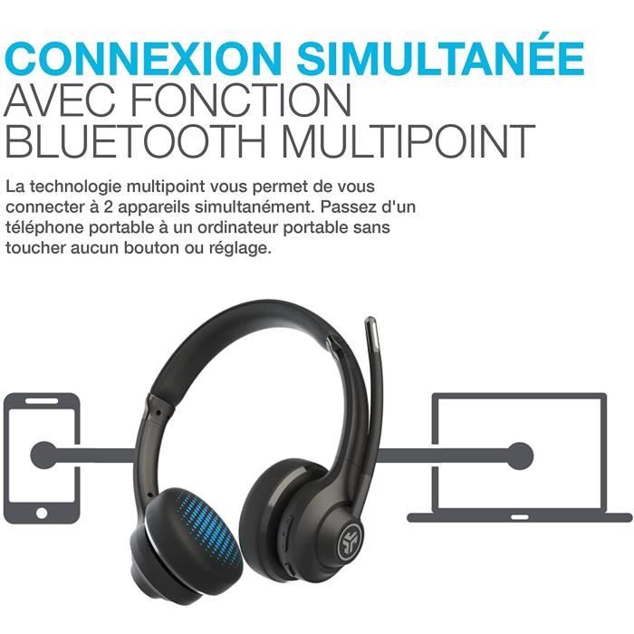 WE Casque Bluetooth avec Micro sans Fil, Bluetooth 5.0 Casque , Portable  Ordinateur Casque Téléphonique, Casque PC Noir - Cdiscount Informatique
