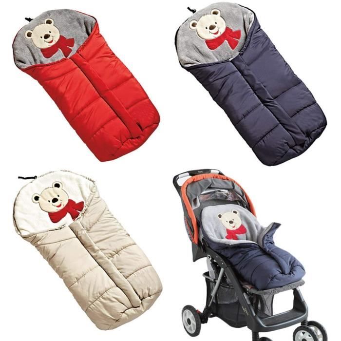Chancelière Universelle Poussette Imperméable Sac Pour Bébé Poussette  Landaus Universelle Siège Auto (Rouge) [68]