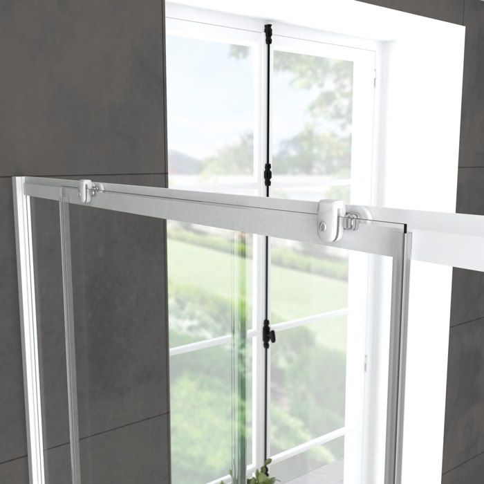 MONABLACK Porte de douche pliante H 195 cm noir largeur réglable de 76 à 80  cm verre 6 mm transparent