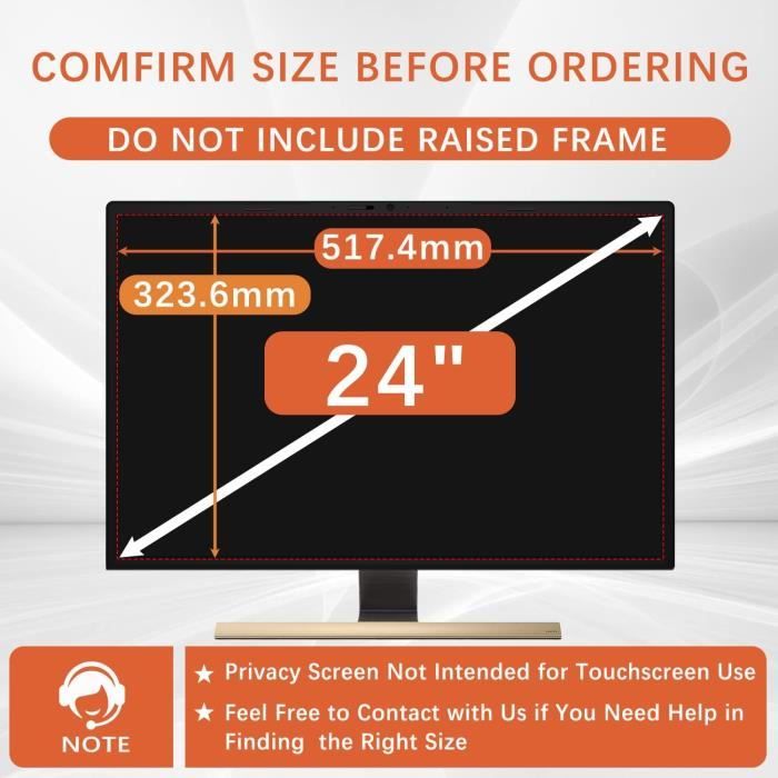 Filtre écran 24 Pouces 3M Or – Confidentialité Et Anti-reflet GF240W9B